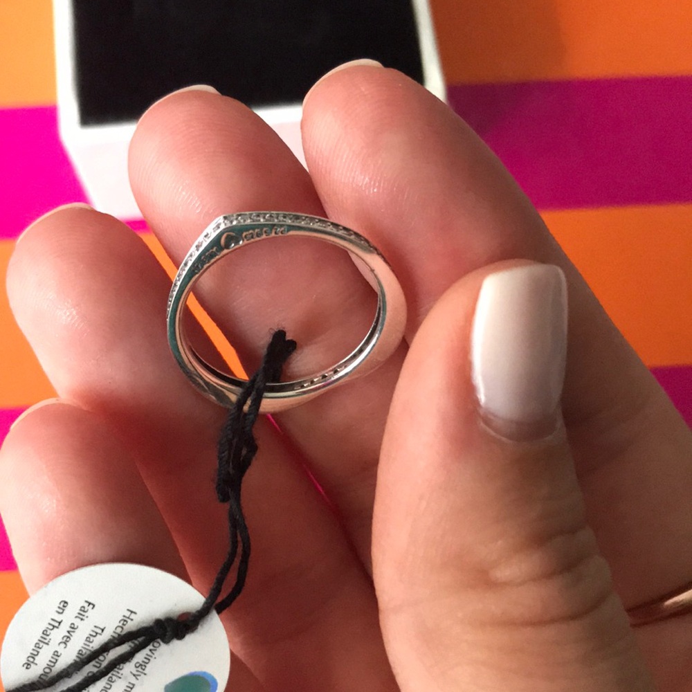 Pandora sparkling arcs of love ring, clear CZ - Picture 5 of 5